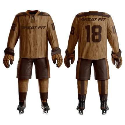 international ice hockey uniform manufacturer & exporter. Whether you belong to a small club or a professional NHL team, Great Fit Sports has the perfect solution for your custom jersey needs. As a leading private label custom clothing company based in Pakistan (Sialkot), we manufacture top-quality sportswear, including customizable ice hockey uniform jerseys and shirts. But that’s not all; we also offer a wide range of activewear, casual wear, gloves, and accessories.